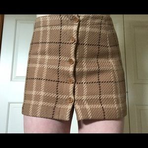 J. Crew Wool Plaid Mini Skirt